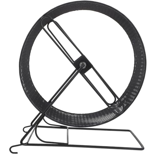 Roue d'exercice pour hérisson en métal noir compact haut de gamme