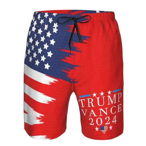 Tru-mp-Vance 2024 Tru-mp 2024 Mens Swimming Shorts Beach Trunks Swimwear with Mesh Lining Swimwear Bathing Suits -4