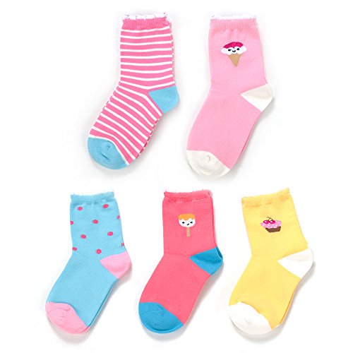 Image of Baby Toddler Little Big Kids Girls Cute Cotton Crew Socks