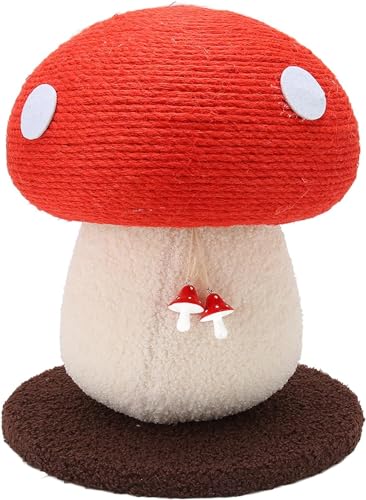Cat Scratching Post, Cat Scratch Post, Mushroom Shaped Cat Scratcher Pad, Soft Skin Friendly Sisal Interactive Cute Cat Scratching Post for Kittens and Small Cats Cat Scratching Post, Cat Scratch Post, Mushroom Shaped Cat Scratcher Pad, Soft Skin Friendly Sisal Interactive Cute Cat Scratching Post for Kittens and Small Cats