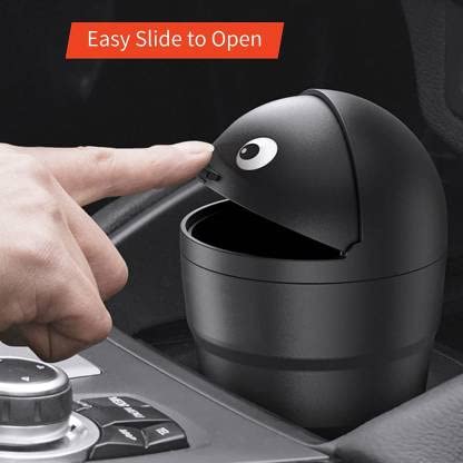 Image of TANTRA Mini Car Trash Bin Can Holder Dustbin Black
