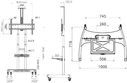 Rolling TV Stand para oficina y hogar miniatura 2
