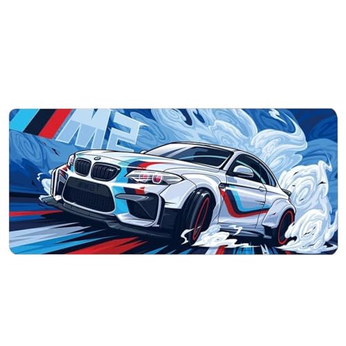 Tapis de souris de jeu imperméable contre les glissements avec motif rallye automobile