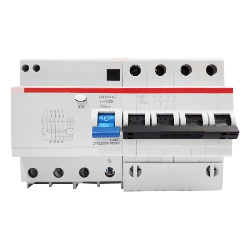 Disyuntor de corriente residual GSH204 AC-D63/0.03 diferencial tetrapolar de 63 amperios 30mA