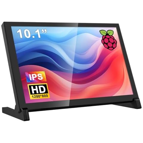 Hosyond 10.1" IPS LCD Capacitive Touchscreen Monitor HDMI Display 1280x800 for Raspberry Pi 5/4/3B+ Xbox PS4 Windows 7/8/10 Cover