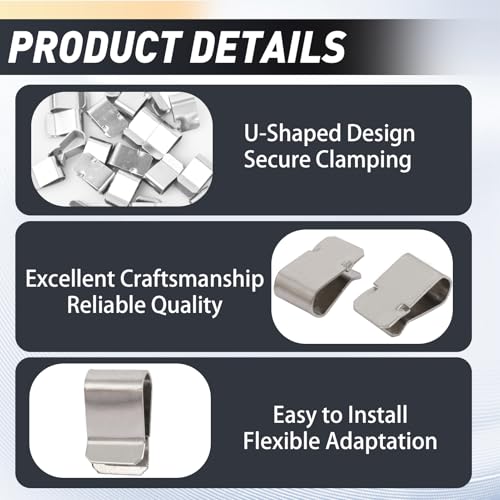 25 Stück Rostfreier Stahl Feder U Klammer, 21,4 mm x 12 mm Befestigungsklammern Wiederverwendbar Metall-Klammern Federklammer Halteklammer aus Edelstahl Für Gitter Kabelbefestigung 3,5 Mm Rohr