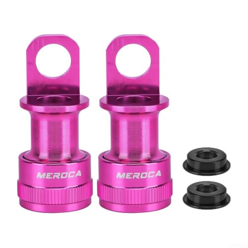 Adaptadores de liberación rápida de aleación de aluminio para bicicletas plegables Brompton, 2 piezas (morado)