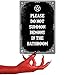 IRISIVITA Spooky Metal Sign, Please Do Not Summon Demons In The Bathroom, Gothic Wall Art, Halloween Decorations, Witchy & Goth Room Decor