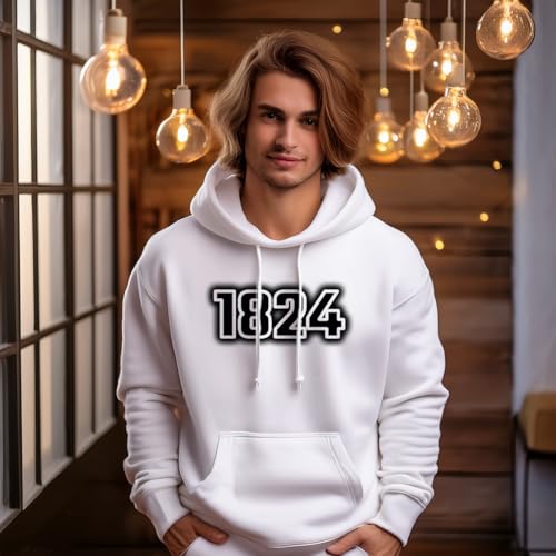 Hoodie 1824 blanc unisexe pour résoudre le manque de basiques durables - 2