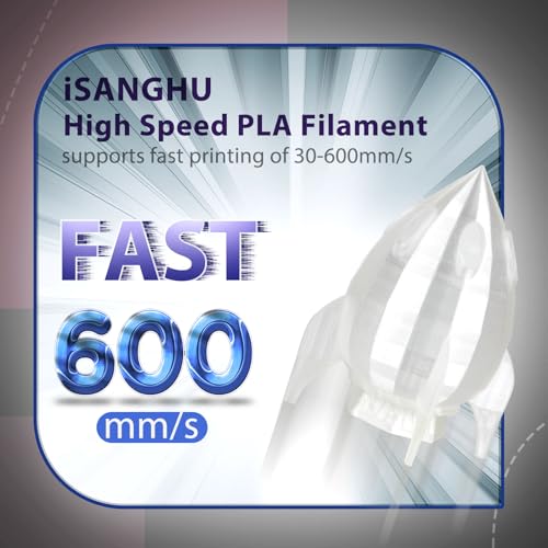 Image of 1.75mm High Speed Transparent PLA Filament, 1kg (2.2lbs), Clear 3D Printer Filament for 30-300mm /s, High Light Transmittance