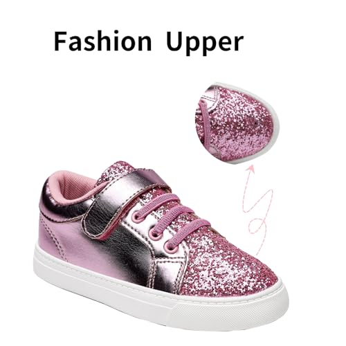 Nihaoya Baby First Walking Shoes Toddler Slip on Shoes Girls Princess Casual Sneakers Glitter Boy Running Tennis Footwear4