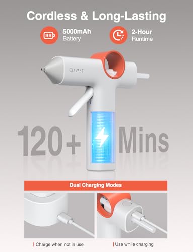 CLEVAST Cordless Hot Glue Gun