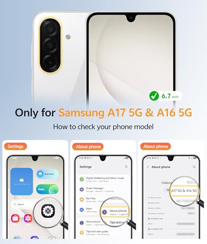 Image of FNTCASE for Galaxy A17 /A16 5G Phone Case: for Samsung A17 Cases [Compatible with Magsafe] [Screen Protector] Matte Translucent Military Grade Protection for Samsung A 17 & A 16 4G Cover - Off White