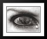Thomas Barbey Framed and Double Matted Art Print 29x25 'Tearful Encounter'