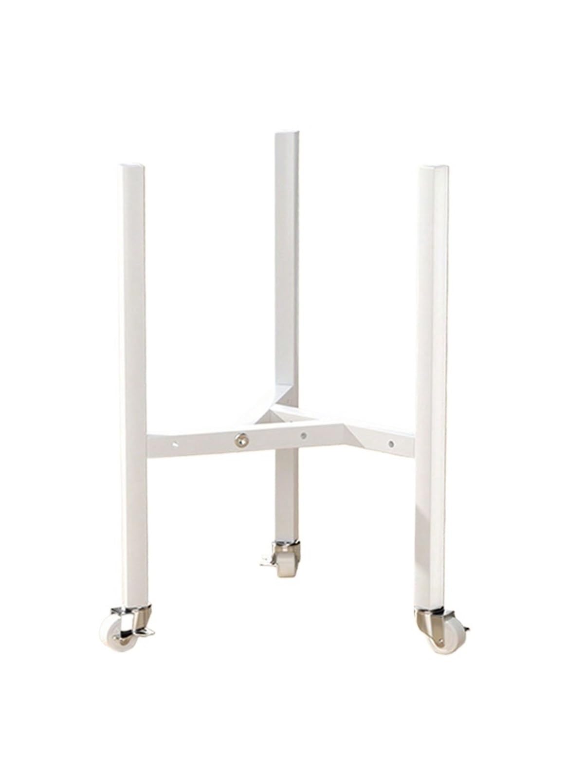 WEQYFDC Plant Stand Riser Adjustable Plant Stand Fits Pot Metal Planter Easy Assembly Expandable Shelves Furniture(White 40CM wheels)