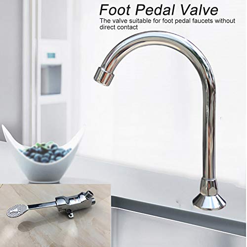 Valvola a pedale singola in ottone a pavimento