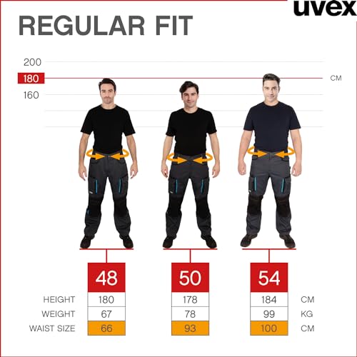 Foto von Uvex Tune-Up Männer-Arbeitshosen Lang - Cargohose für die Arbeit,Schwarz,50