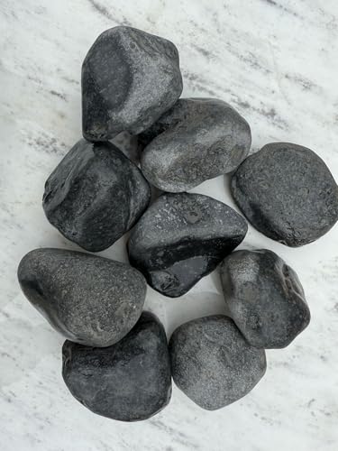 REDIL Marmi Ciottoli di Marmo Nero Ebano - 5 Sacchi da 5 kg - Sassi Pietre Giardino (40/60 mm.) Totale 25kg