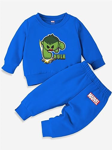 Image of Minicult Kids Cotton Co-ords Full Sleeve Sweatshirt and Pant Set with Character Print