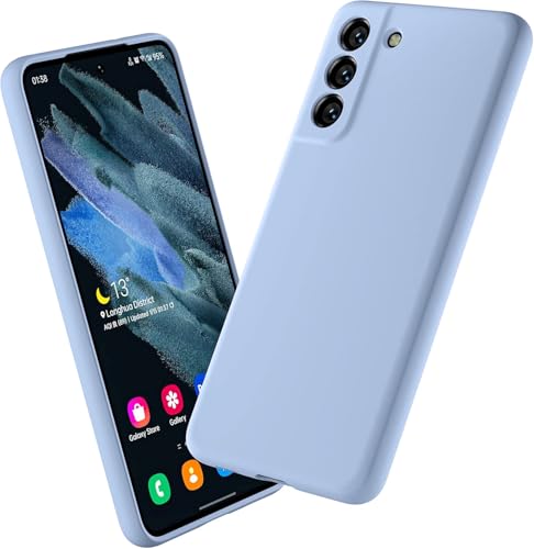Image of DIZORO Liquid Silicone Case with Microfiber Coushioning Compatible for Samsung Galaxy S21 FE 5G Shockproof Slim Back Cover, Gel Rubber Full Body Protection - Carolina