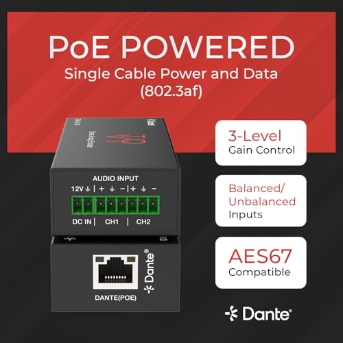 Encodeur analogique ToVi Dante DXA-A2-TX convertisseur 24 bits AES67 - 7