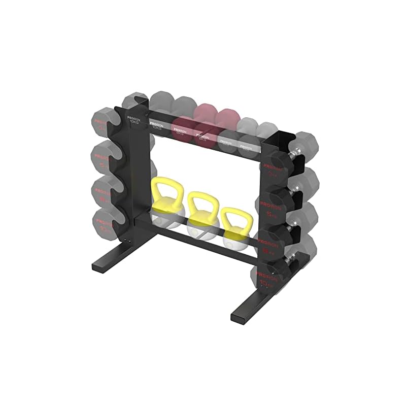 PROIRON Compact Dumbbell Rack, Weight Rack for Dumbbells Kettlebells Home Gym Storage, Multi-layer Weights Stand Holder (Rack Only)