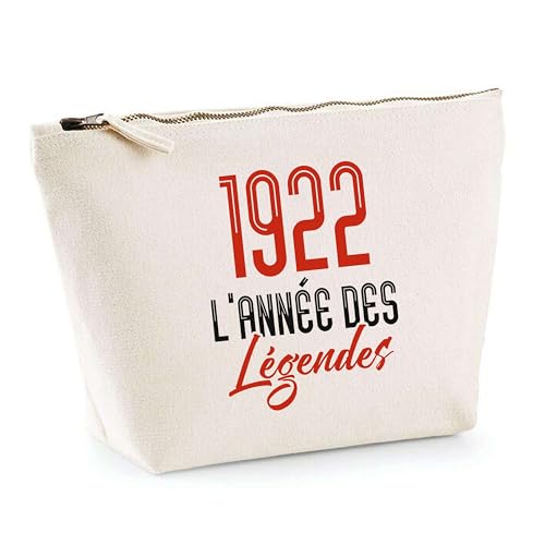 Trousse 1922 l'année des légendes | Pouch | Idée Trousse Toilette Maquillage Cadeau Anniversaire Fête Original Famille Travail Départ Collègue Retraite