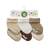 Little Me Baby Socks – 6-Pack Terry Turn Cuff Socks for Newborns, Infants & Babies, 0–6 Months