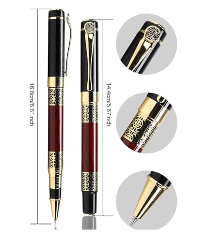 Image of Luxury Ballpoint Pen Black Refill - Professional Business Pen Gift Set for Men & Women, Executive Office with Elegant Gift Box (Luxury Pen Maroon)