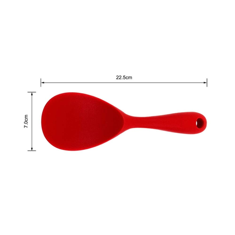 Utensilio de Cocina de Silicona, Herramientas de Cocina, Cuchara para Sopa, colador, Servidor de Pasta, batidor de Huevos, espátula, Comida roja