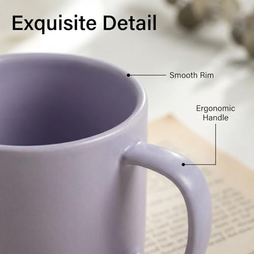 Set de 4 mugs de cerámica mate morados de 11 oz miniatura 3