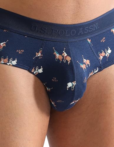 Image of U.S. Polo ASSN. Men PB005 Cotton Modal Printed Premium Underwear Brief -Pack of 1