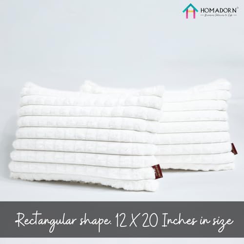 Image of HOMADORN Luxury Plush Fur Reversible Cushion Cover Ultra Soft & Cozy (Pack of 2)