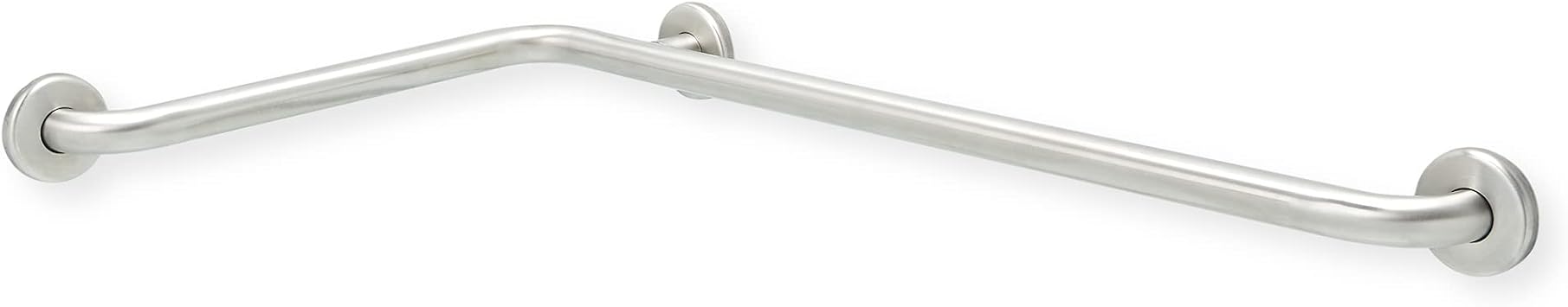 Inside Corner Grab Bar for Shower Bathtub - Stair Bed Hallway Toilet / Stand Assist Handrail / 304 Stainless Steel / Smooth Grip / 34" x 18" x 1.25"