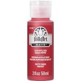 FolkArt Acrylic Paint in Assorted Colors (2 oz), 2548, Apple Red