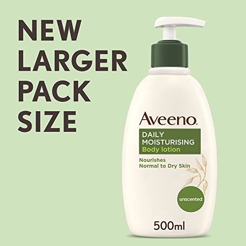 Aveeno Daily Moisturising Body Lotion Bundle (3x 500ml), Hydrating Lotion Enriched with Nourishing Colloidal Oatmeal, Gentle Body Moisturiser Suitable for Sensitive and Dry Skin - Image 2