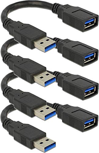4x Delock Verlängerungskabel USB 3.0 Stecker an Buchse, 15 cm