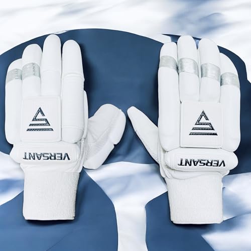 Image of VERSANT PRO DG Cricket Batting Gloves (PITTARD Leather Palm White, Men Size, Left Handed)