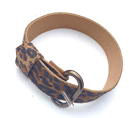 Leopard Print Leather Strap Thin One-piece handmade strap (16mm)
