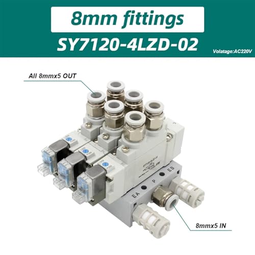 Vanne de commande haute précision SY7120-6LZD-01 sur embase double - 3