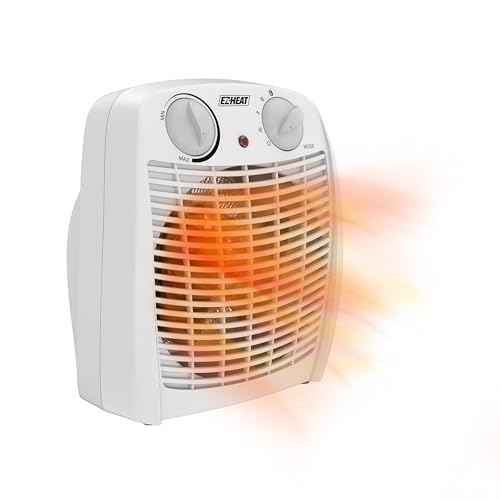 EZ-HEAT 750/1,500 Watt Portable Indoor Space Heater with Adjustable Thermostat, Overheat Sensor, Safety Tip-Over Switch, & Stay Cool Housing, BNS-15K by EZ-HEAT - Used condition - US$14.19