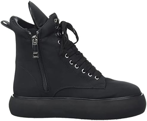 DKNY Women's Essential High Top Slip on Wedge Sneaker, Black, 8.5 | Image 5