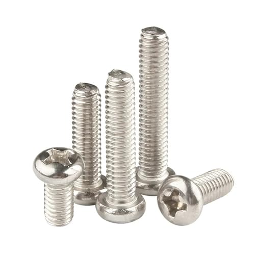 BUUV M1-M4 Kreuzschlitz Linsenkopf Maschinenschrauben (20-500 Stück)