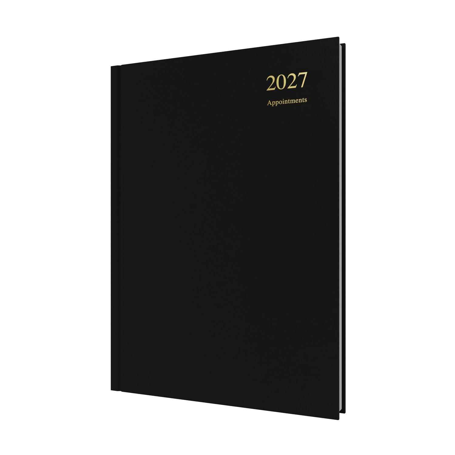 2027 Calendar Year Planner - 12 Month A4 Day-to-Page Diary - Hard Cover in Black - Collins Debden Essential Range (ESSA41A.99-27)