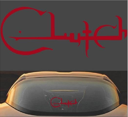 Clutch Hard Rock Band Vinyl Decal Sticker (24" x 9.75", White)