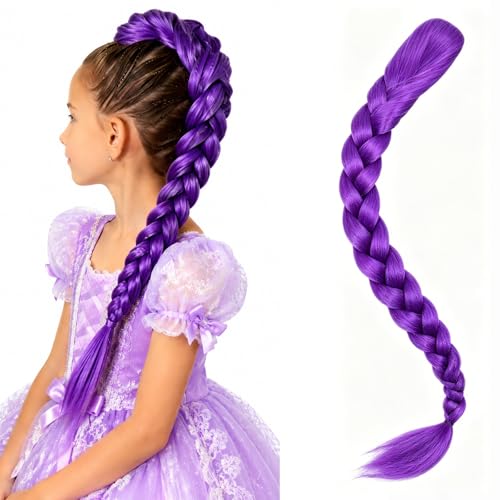 Purple Braided Ponytail Hair Extension 26-Inch