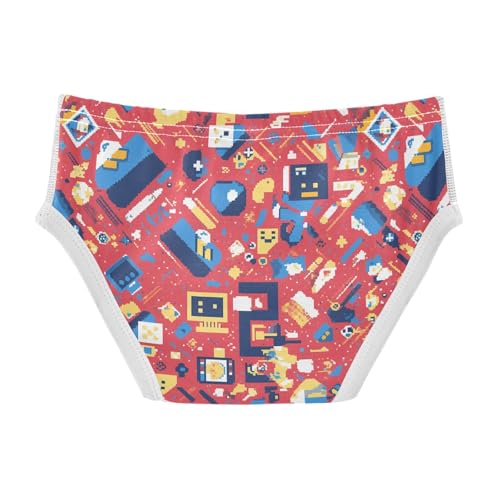visesunny Boys Cotton Underwear Mosaic Game Icon Printed Toddler Soft Training Briefs Size 2T-8Y for Kids2