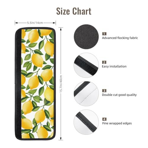 Image of Lemon Refrigerator Door Handle Covers Neoprene Fridge Door Handle Covers Washable Non-Slip Protector for Fridge Dishwasher Appliance Handle Covers, Keep Your Kitchen Clean,2 Packs