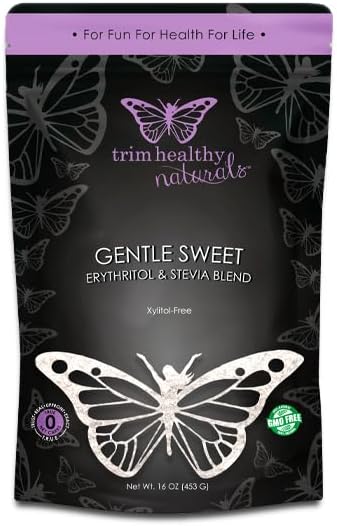 Trim Healthy Naturals Xylitol-Free Gentle Sweet, Erythritol and Stevia Blend, Sugar-Free, 16 oz