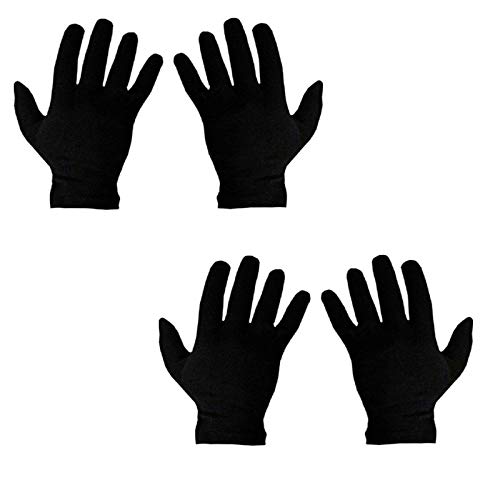 Image of Nancy UNISEX Cotton Half Hand Gloves for Driving and Sun Protection ( Black, Free Size, 2 Pair)